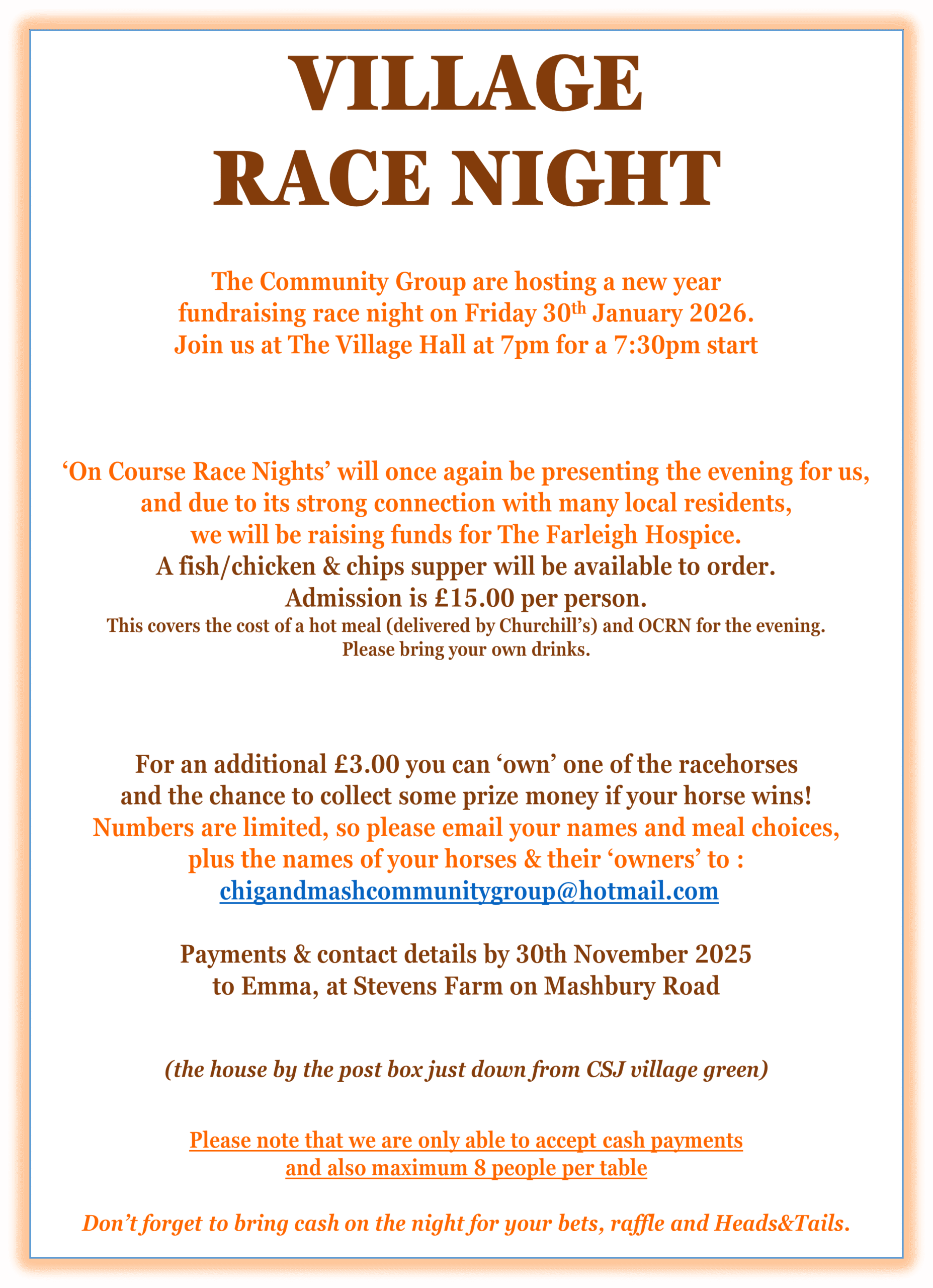Village Race Night